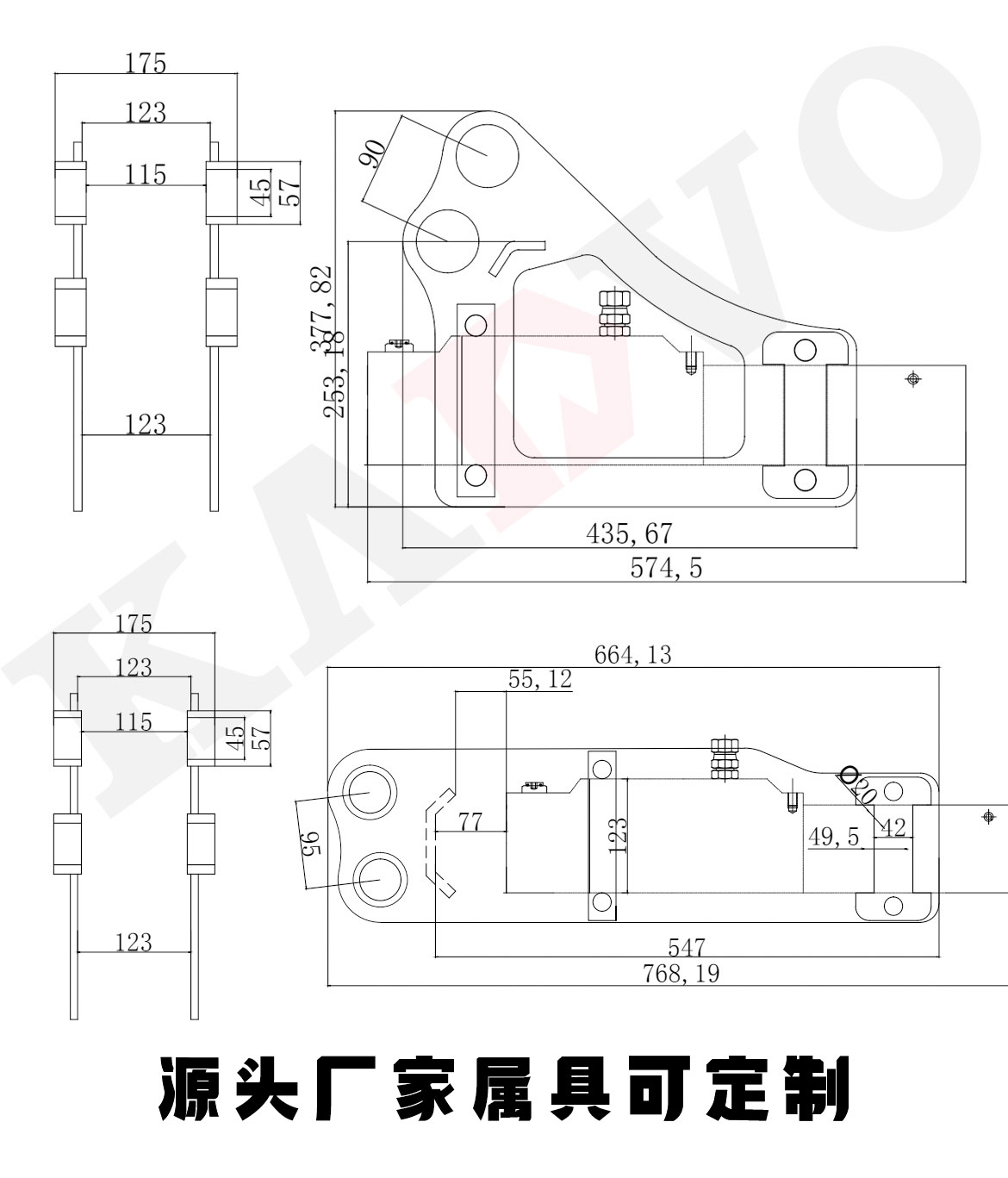 破碎錘尺寸 破碎錘尺寸