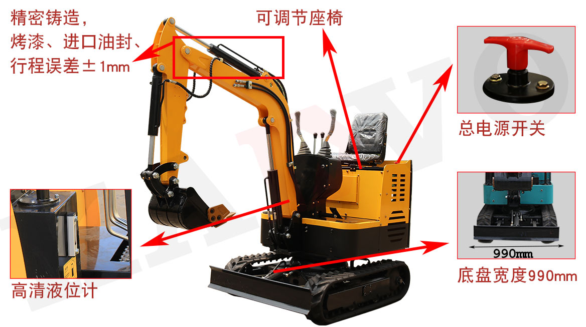 KV15A小型挖掘機標準配置