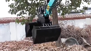 小型挖掘機(jī)貝殼斗視頻